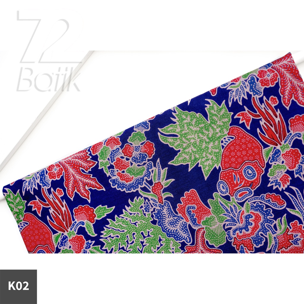 KAIN BATIK PREMIUM Bahan Katun Motif Ikan Koi Warna Biru Hijau Nila 724394 Cap 72 Jarik Jarit Samping Kebat Panjang Batik Katun Modern Premium Bahan Seragam Batik Pernikahan Kantor Keluarga Murah Kamen Jadi Batik Bali Lembaran