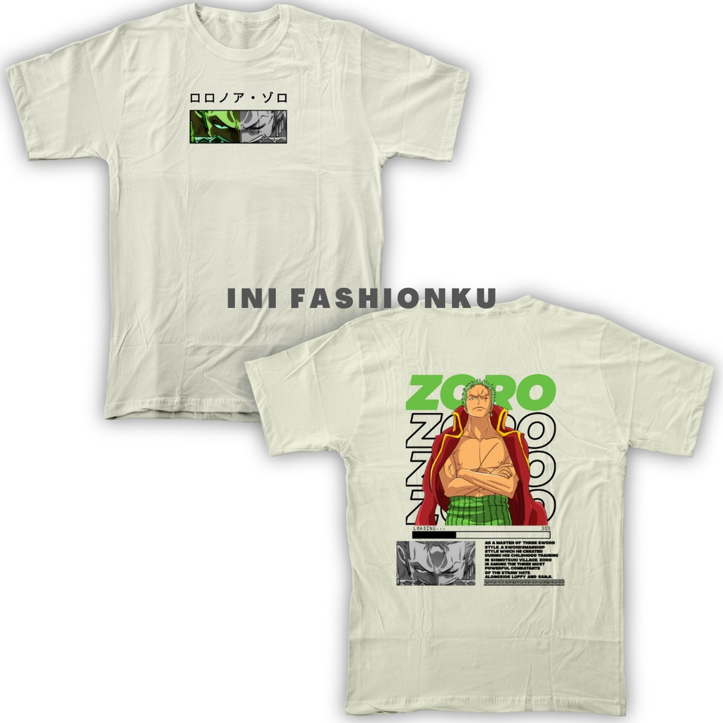 T-SHIRT PRIA ZORO 01PIECE SERIES 01/  SABLON DTF KEKINIAN/T-SHIRT PRIA CUSTOM WANITA UNISEX/KAOS UNISEX