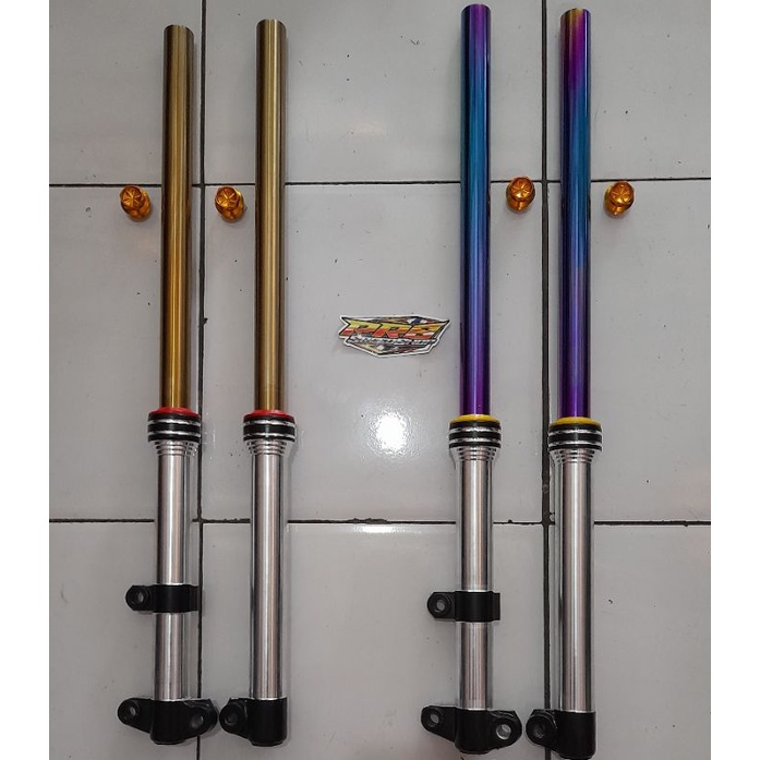 paket shock depan satria fu sonic ninja drag kontes as gold rainbow bubut plus isiannya