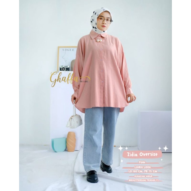 Blouse oversize muslimah / Zidia oversize by ghaffa the label / Oversize muslimah polos