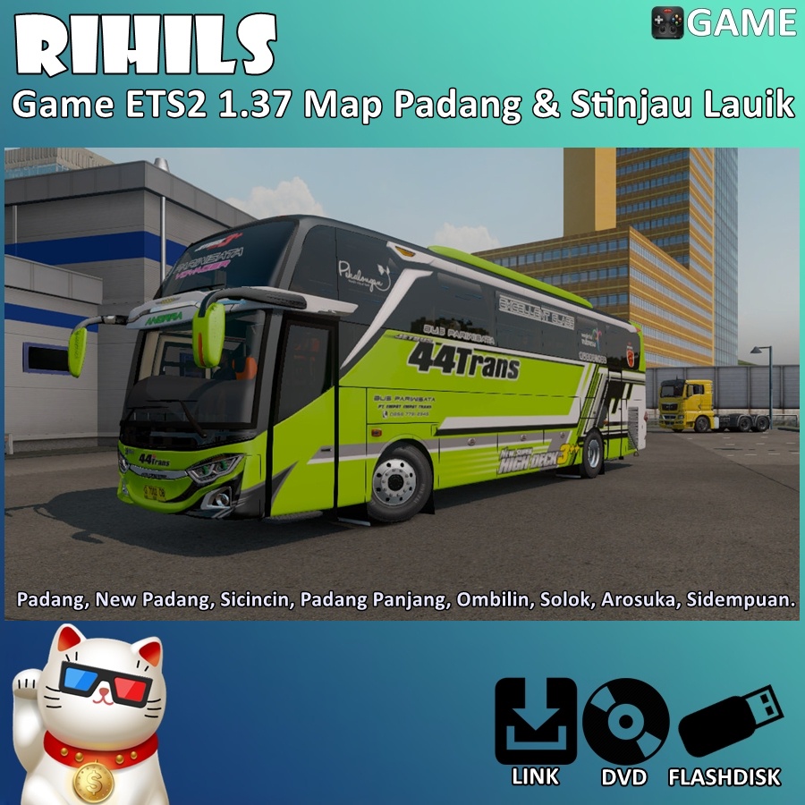ETS2 1.37 Map Padang & Stinjau Lauik Game untuk Komputer Laptop