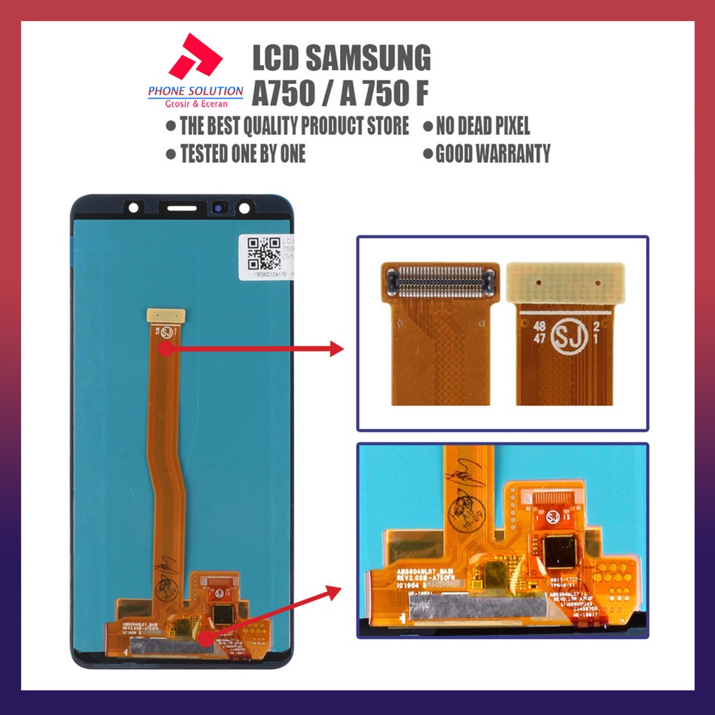 LCD Samsung A7 / A750F 2018 Versi OLED Fullset Touchscreen // Supplier LCD Samsung - Garansi 1 Bulan