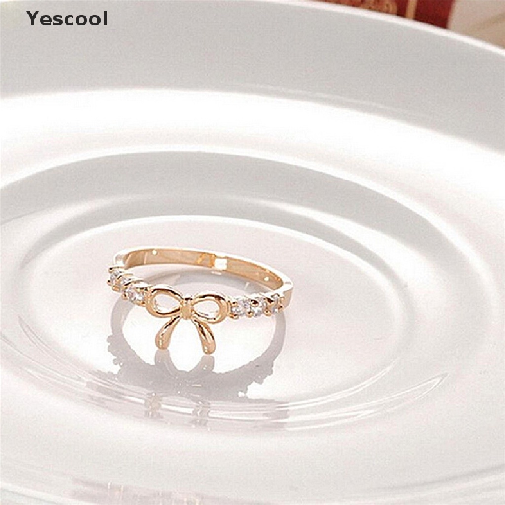 Yescool Cincin Kupu-Kupu Kristal Sexy Untuk Wanita