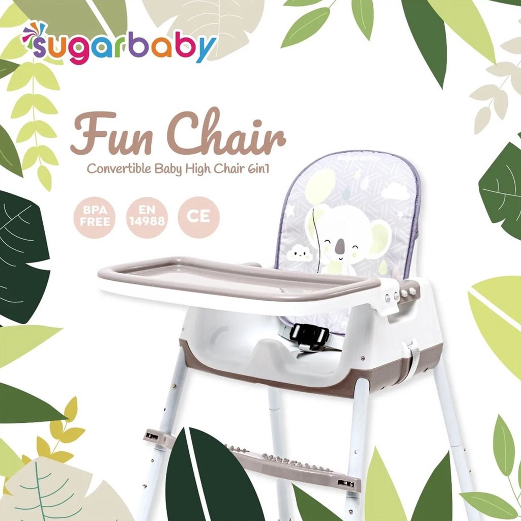 High Chair Sugar Baby Fun Chair Convertible 6in1 Kursi Makan