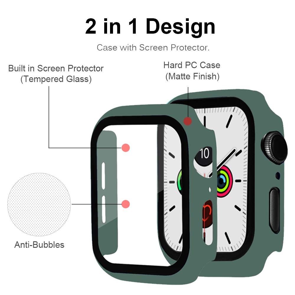 Case Pelindung Layar Dan Cover Apple Watch Seri 6 5 4 3 Se 44mm 40mm 42mm 38mm