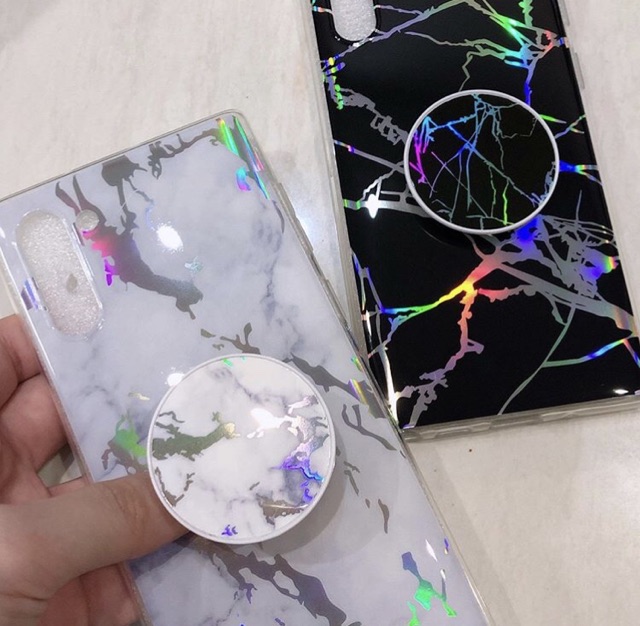 Marble Holo White / Black Oppo F7 F5 Samsung S5 S8 S9Note8 Note 9 S10 S10 plus J3 J5 J7 pro A3 2017