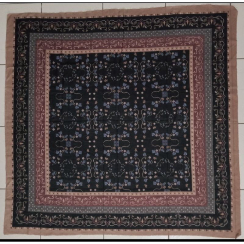 Terbaru !! Hijab Segiempat Voal Motif Arra Black Kerudung Segiempat Voal Jilbab Voal