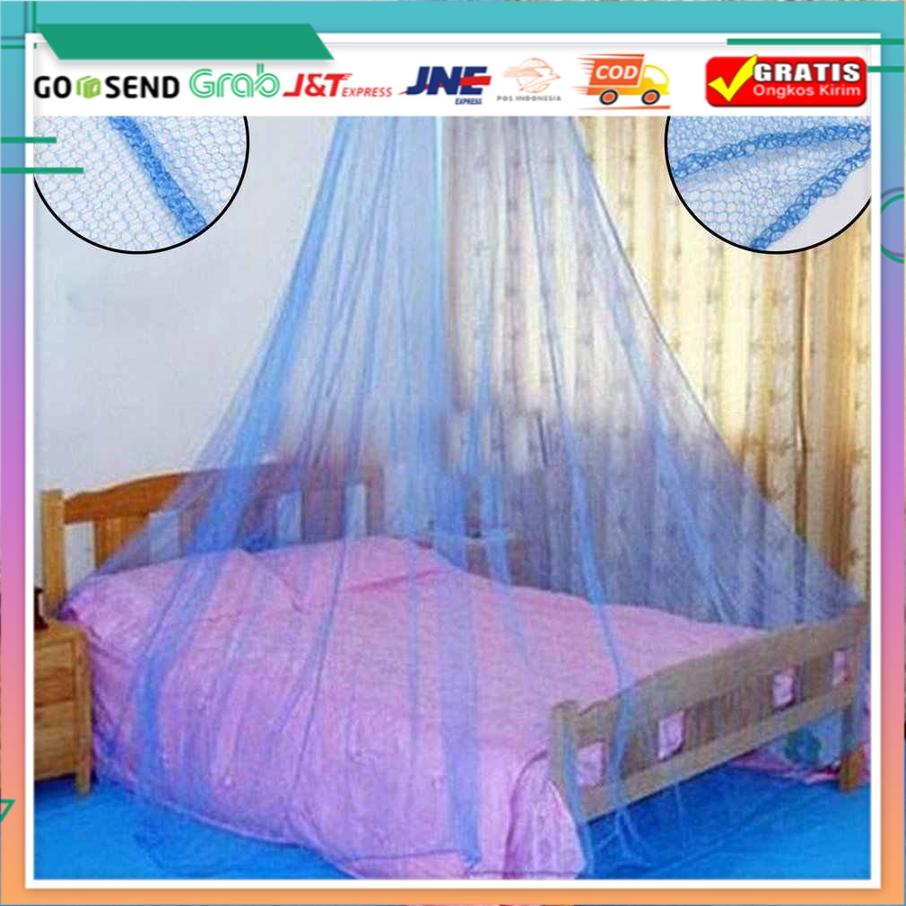 Kelambu Tidur Gantung Bulat Anti Nyamuk Serangga Lalat Mosquito Net Mesh Kasur Melindungi Anak di Ka
