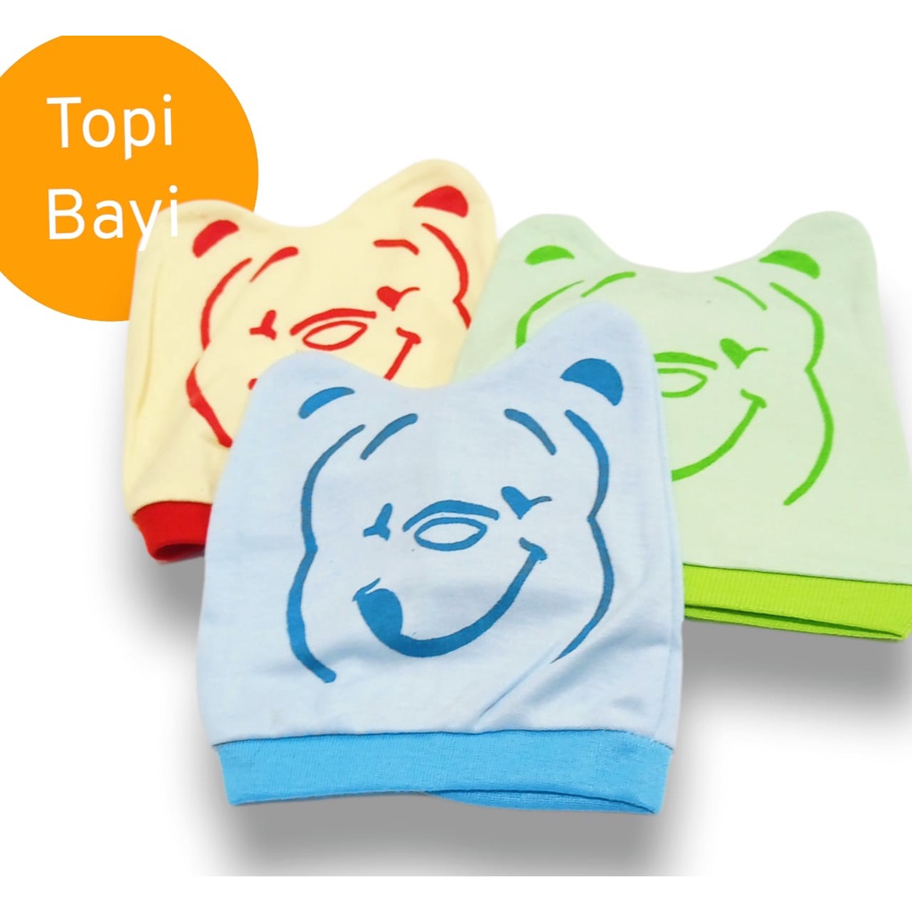 Topi Bayi 0-3 Bulan Newborn | Topi Karakter Bayi Lucu