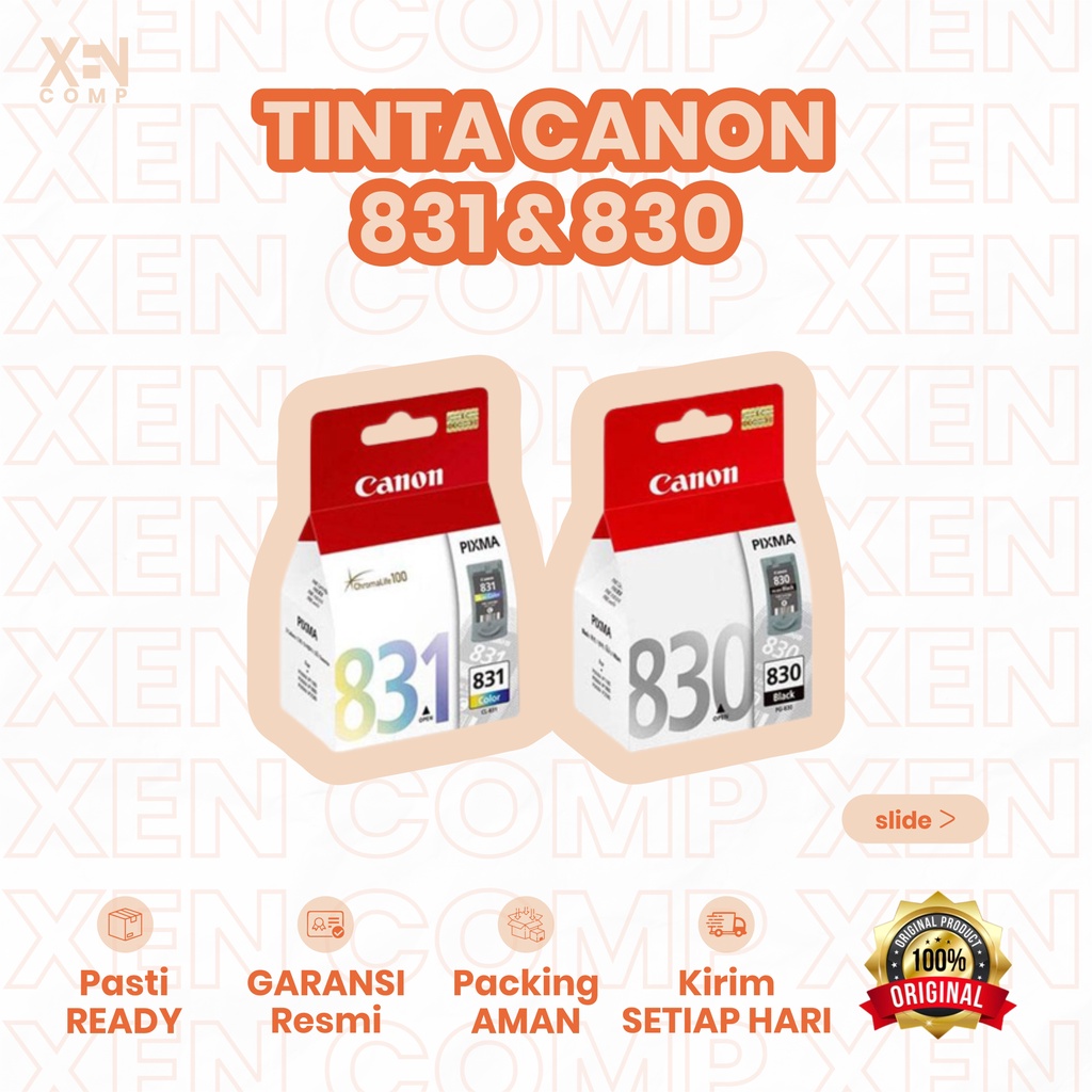 TINTA CANON 830 &amp; 831 Black Colour ORIGINAL PG830 / CL831