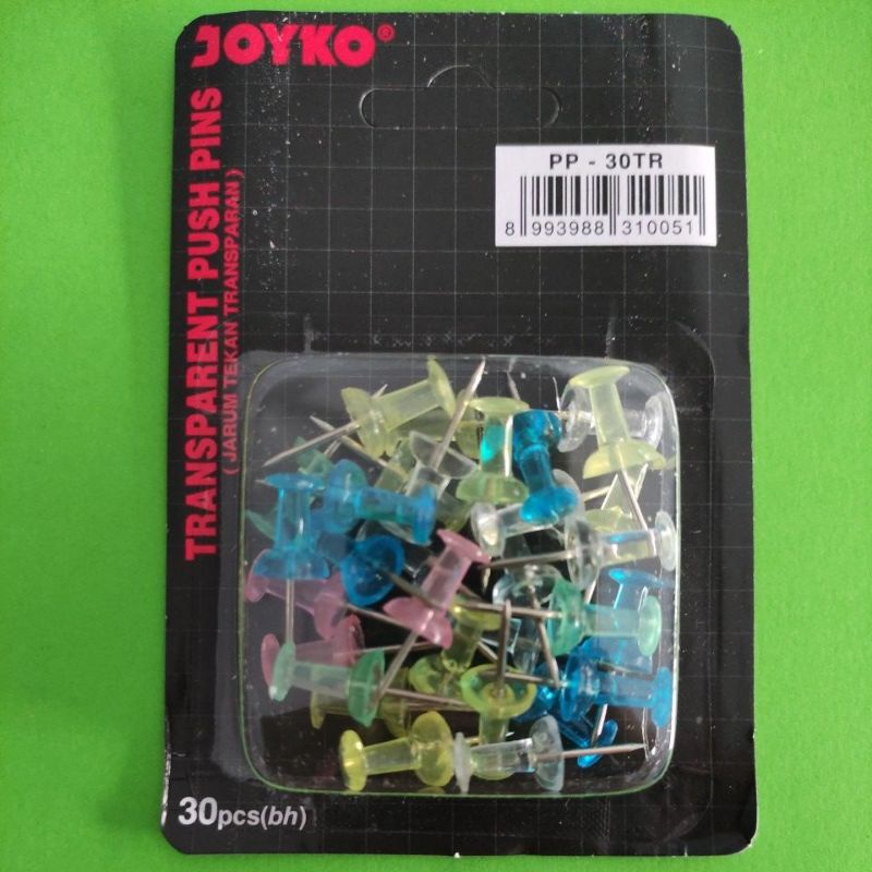 

Push Pin Joyko Transparan isi 30