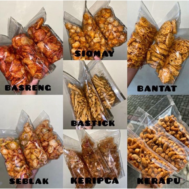 

cemilan 100gr kerapu,keripik kaca,usus tepung,bastick
