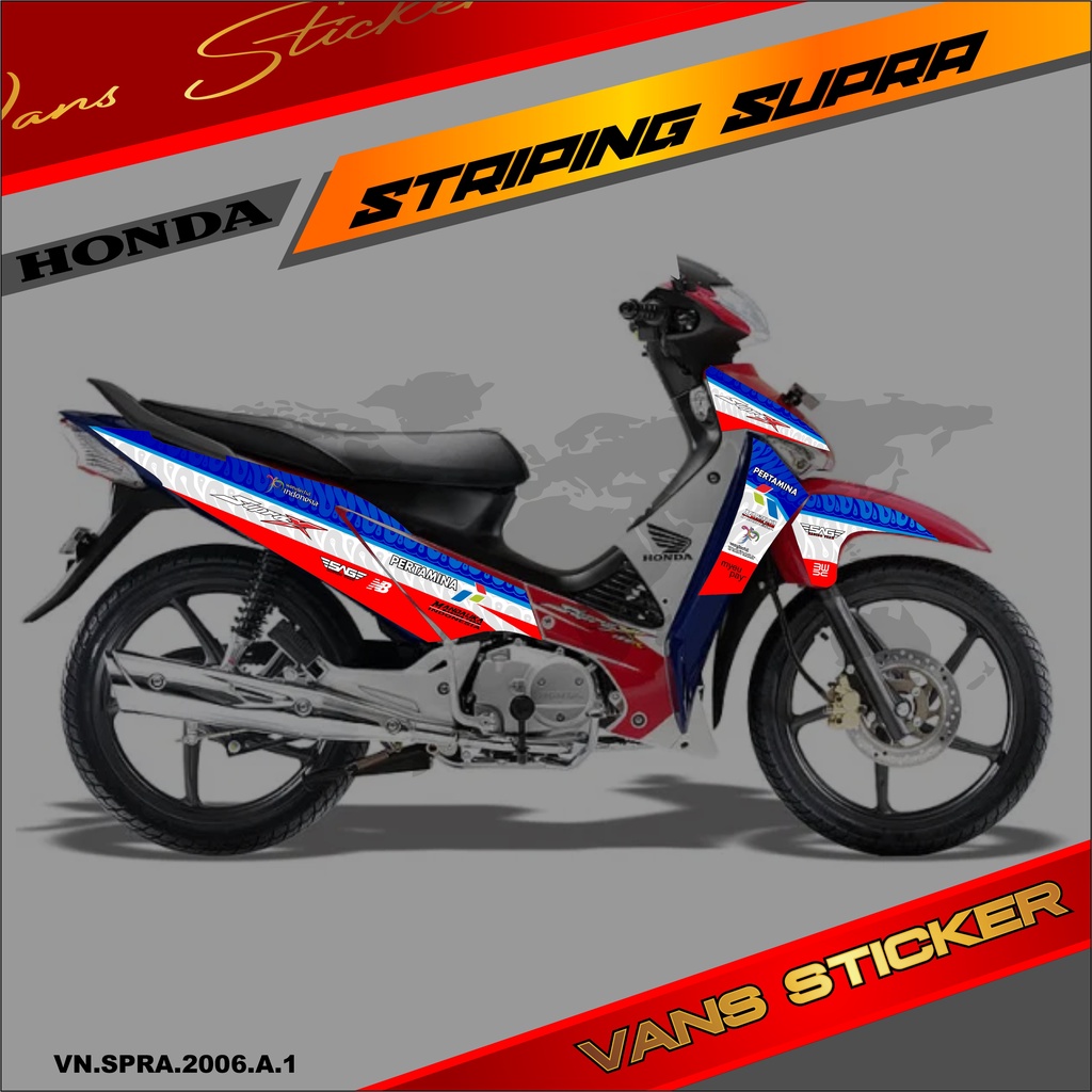Striping supra 125 2006-list sticker variasi honda supra 125 2006 desain mandalika racing