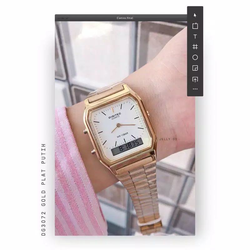 JAM TANGAN WANITA DIGITEC DG-3072 DOUBLE TIME