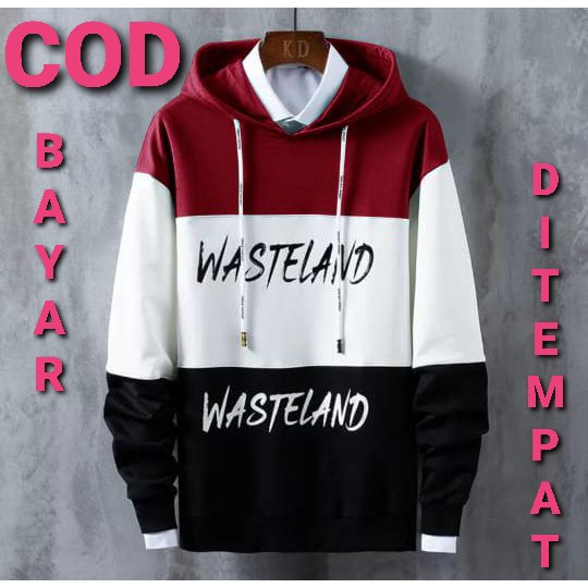 VIGOOO(1KG BISA 4PCS) SWEATER PRIA LENGAN PANJANG WASTELAND/ HOODIE PRIA LENGAN PANJANG BAHAN FLEECE