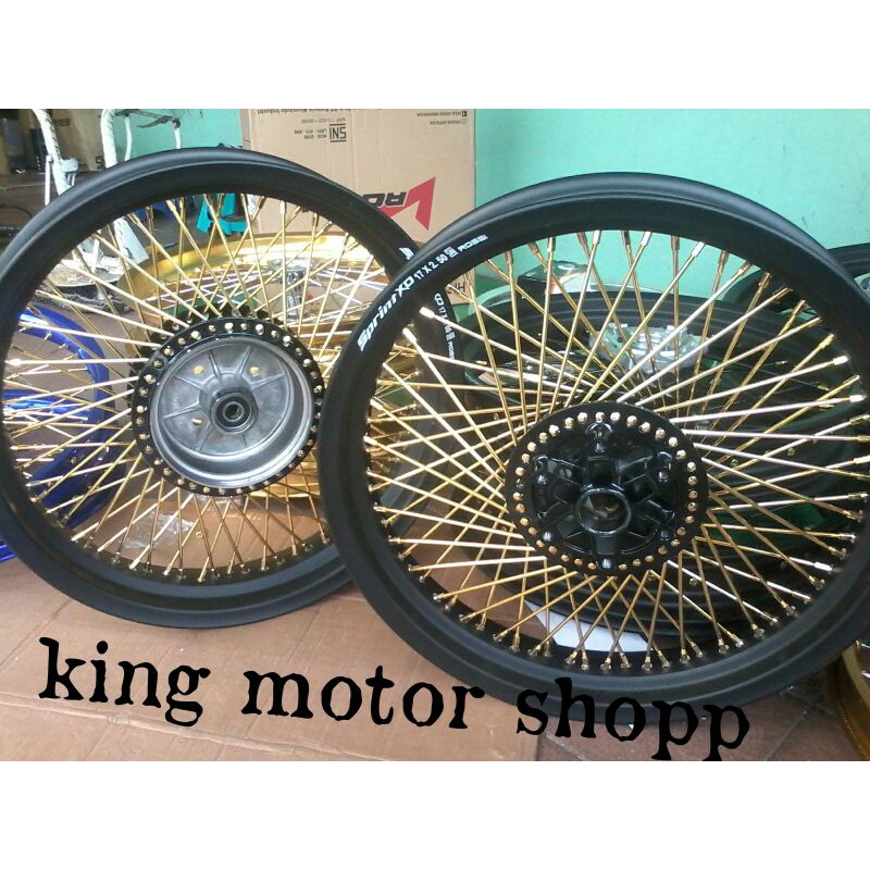 velg set jari jari seribu velg tapak lebar ukuran 250-300 ring 17 Yamaha scorpio