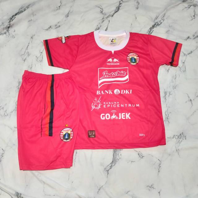 Jersey kaos baju bola setelan anak persij-a merah print