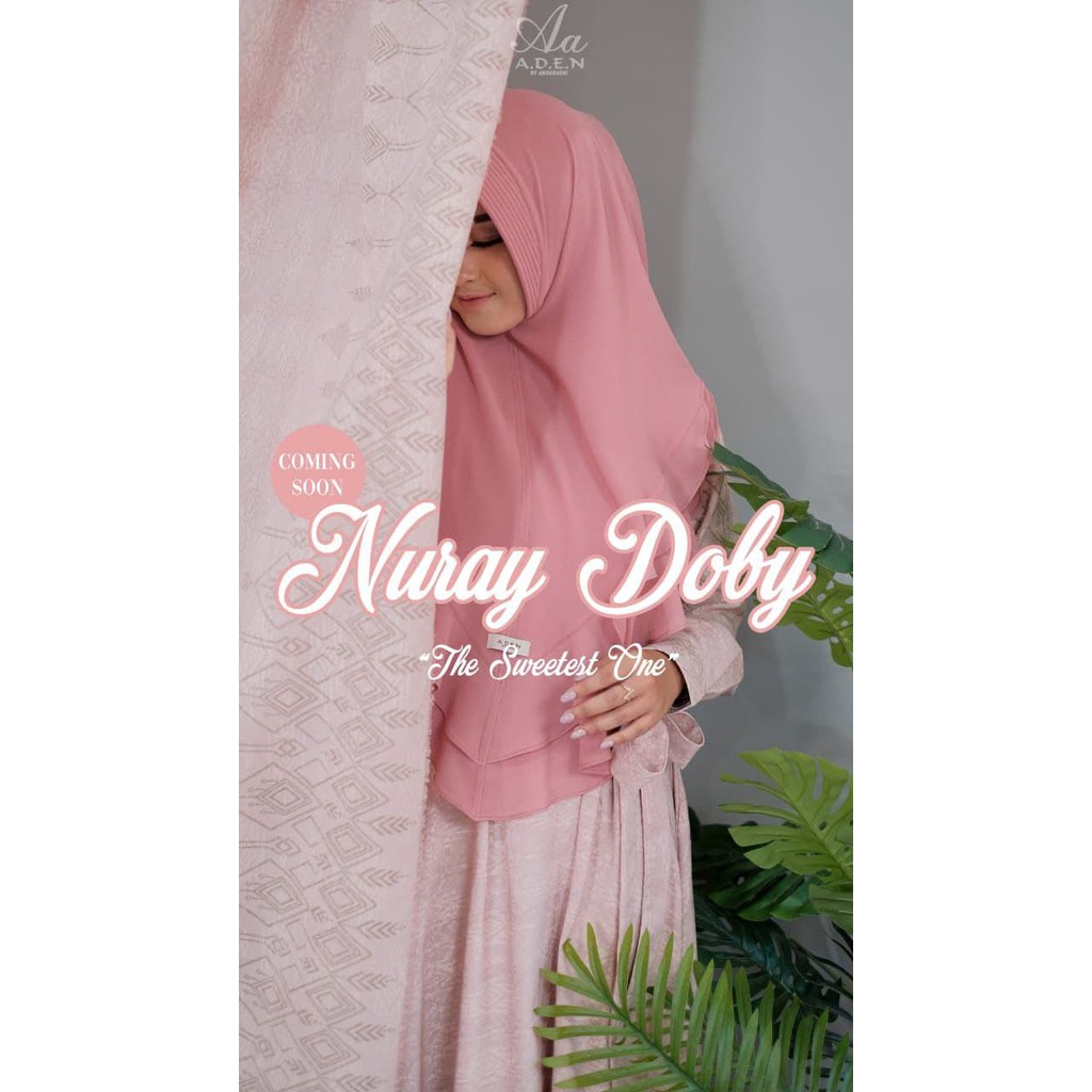 NURAY DOBBY SET  GAMIS CANTIK, ORIGINAL BY ADEN HIJAB ( SET HIJAB / DRESS ONLY)