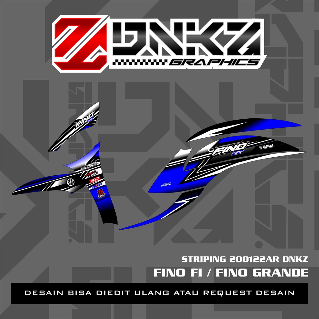 Stiker Fino FI  Grande 125 Decal Striping Fino FI  Grande 125 Premium ST200122 DNKZ