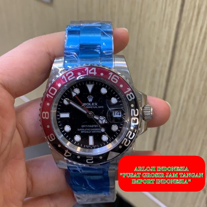 New Rolex Coke Gmt Master Ii Silver Automatic 40mm  Garansi 1th