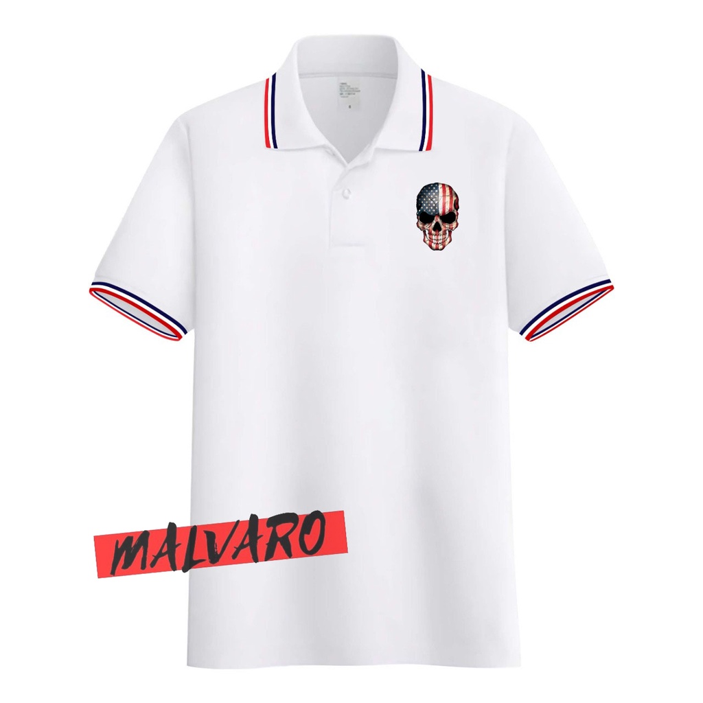 MALVARO Polo Shirt / Polo List / Kaos Kerah Pria / Kaos Polo / Tshirt Pria N-11 (CL)