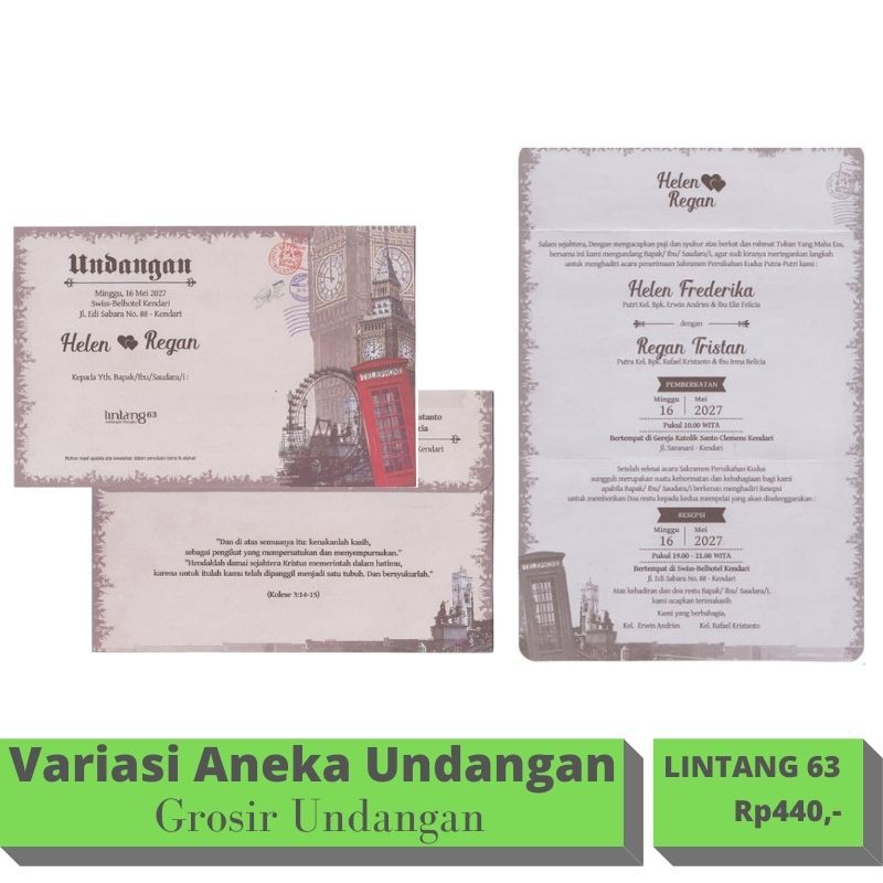 BEST SELLER Blangko Undangan Pernikahan TERBARU / TERMURAH LINTANG 63