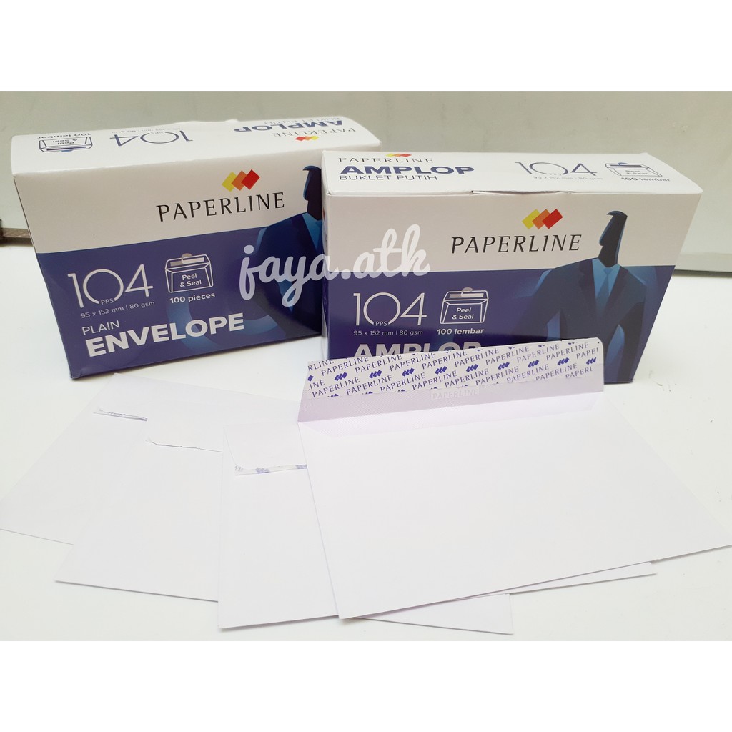  Amplop Putih  104 Uk 95 X 152 Mm Paperline Shopee 