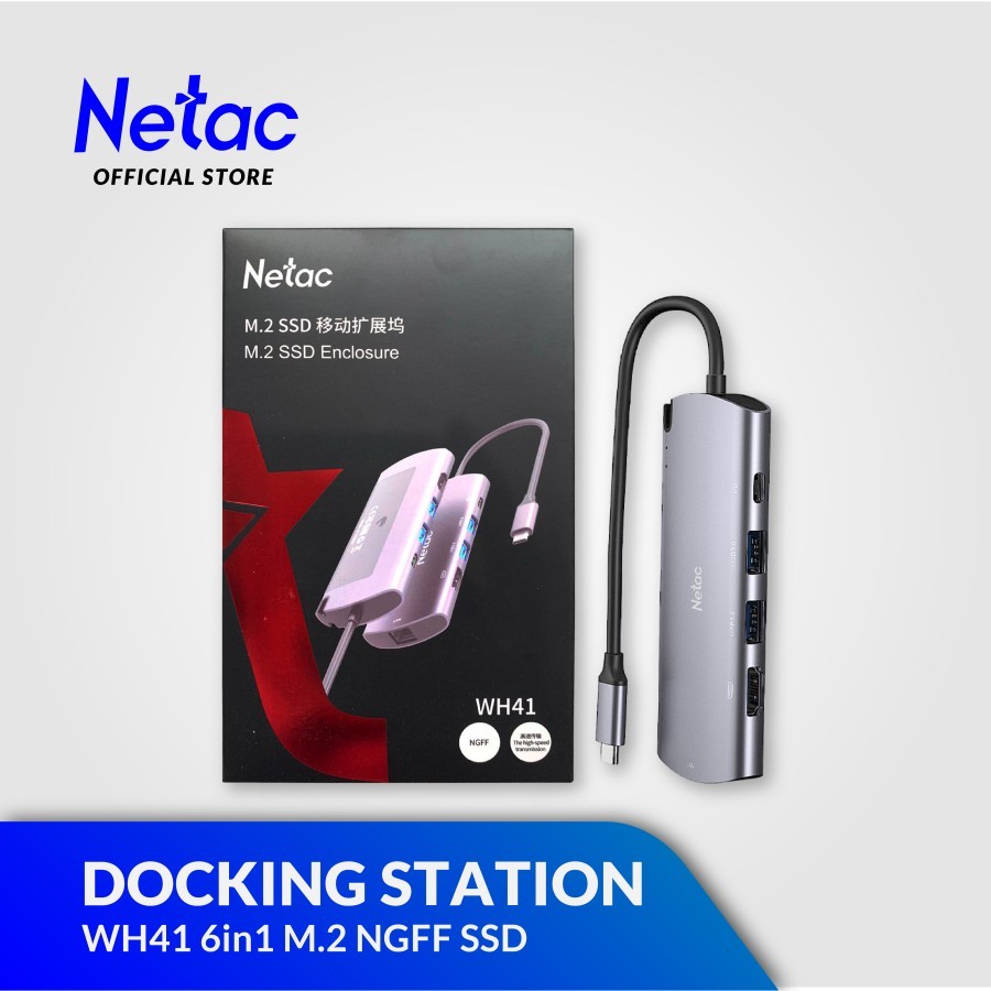 Netac WH41 6 in 1 dock &amp; M.2 SATA External SSD Case