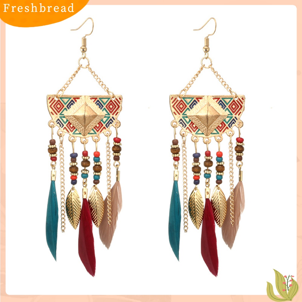 Fresh| Anting Kait Gantung Statement Desain Kipasmanikmanikbulurumbai Gaya Bohemian Untuk Wanita