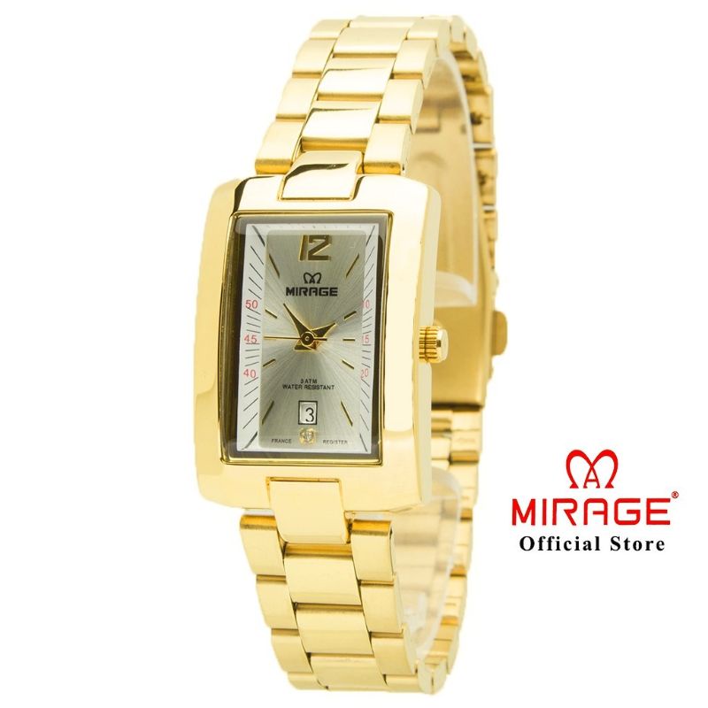 JAM TANGAN WANITA MIRAGE ORIGINAL GOLD_JAM TANGAN CEWEK RANTAI STAINLIS STEL RANTAI GOLD PLAT HITAM JAM TANGAN CEWEK TERLARIS MIRAGE ORIGINAL_JAM TANGAN WANITA PETAK PERSEGI JAM TANGAN WANITA FITUR TANGGAL_JAM TANGAN WANITA MIRAGE ORIGINAL