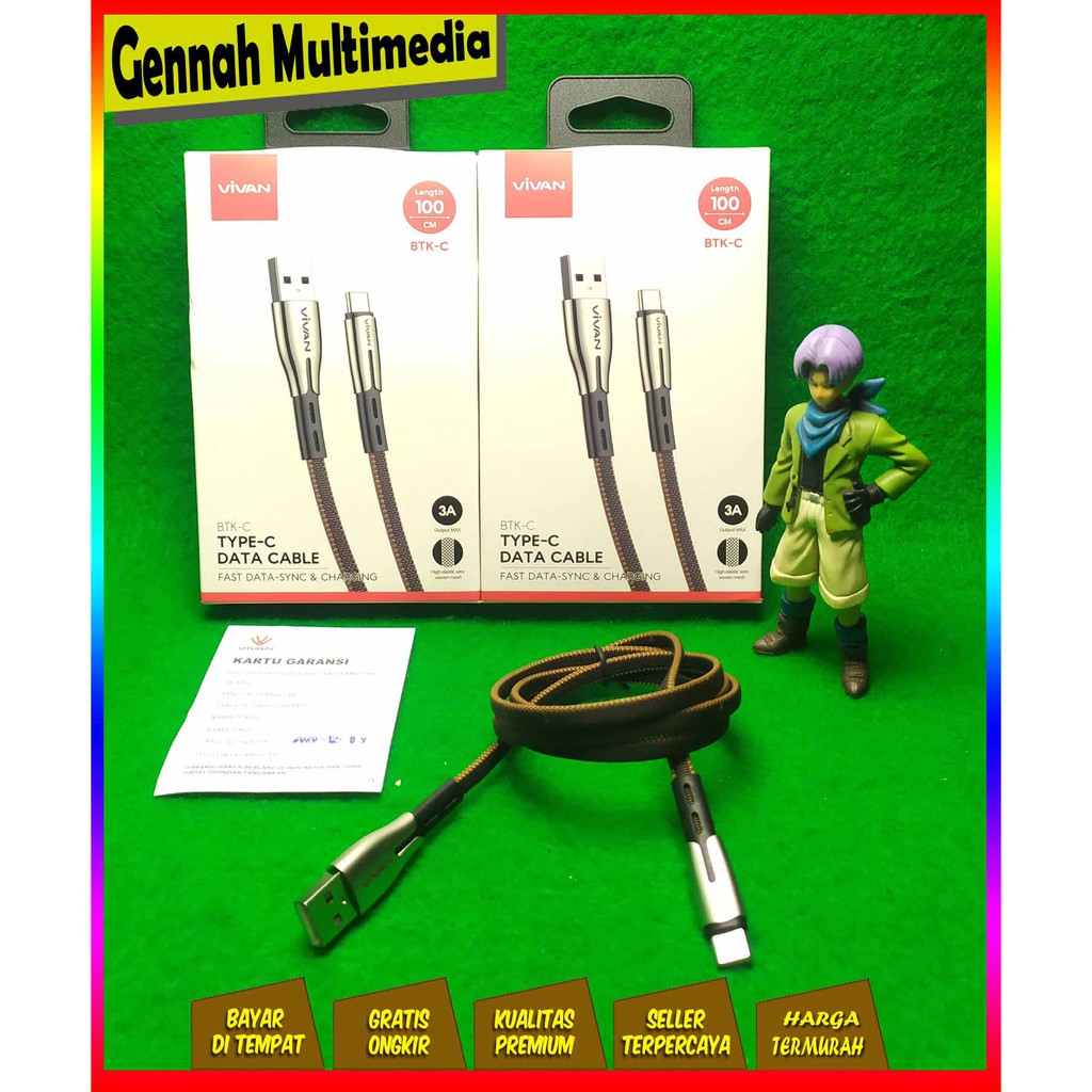 Kabel Data ORI VIVAN BTK-C USB TIPE C Fast Charging