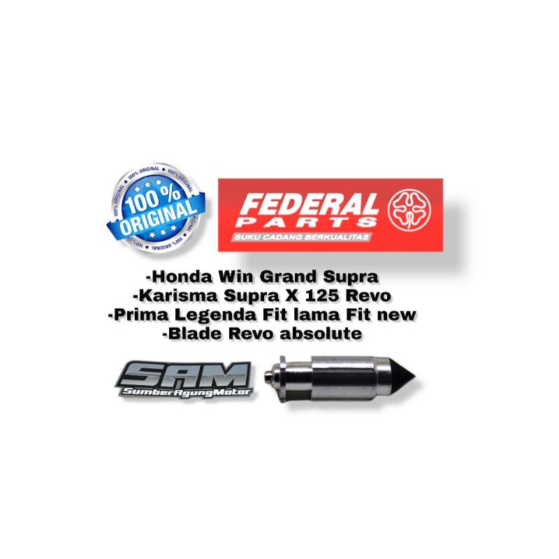 JARUM PELAMPUNG KARBU HONDA WIN GRAND KARISMA SUPRA X 125 REVO BLADE ORI FEDERAL