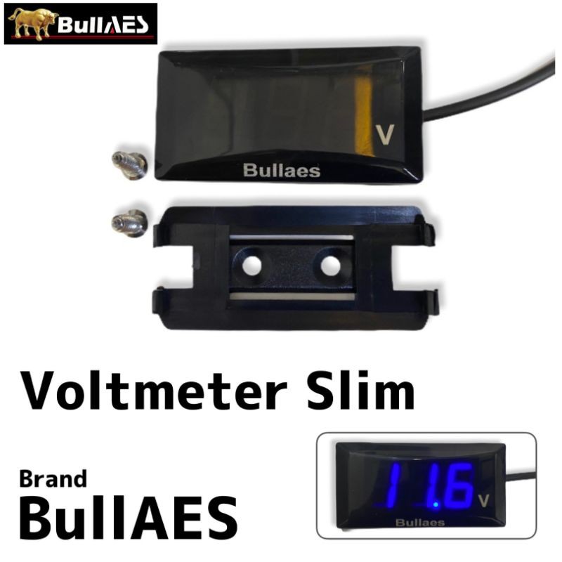 Volt Meter Motor &amp; Vol Meter Aki Digital Alat Pengukur Aki Motor Led WaterProof