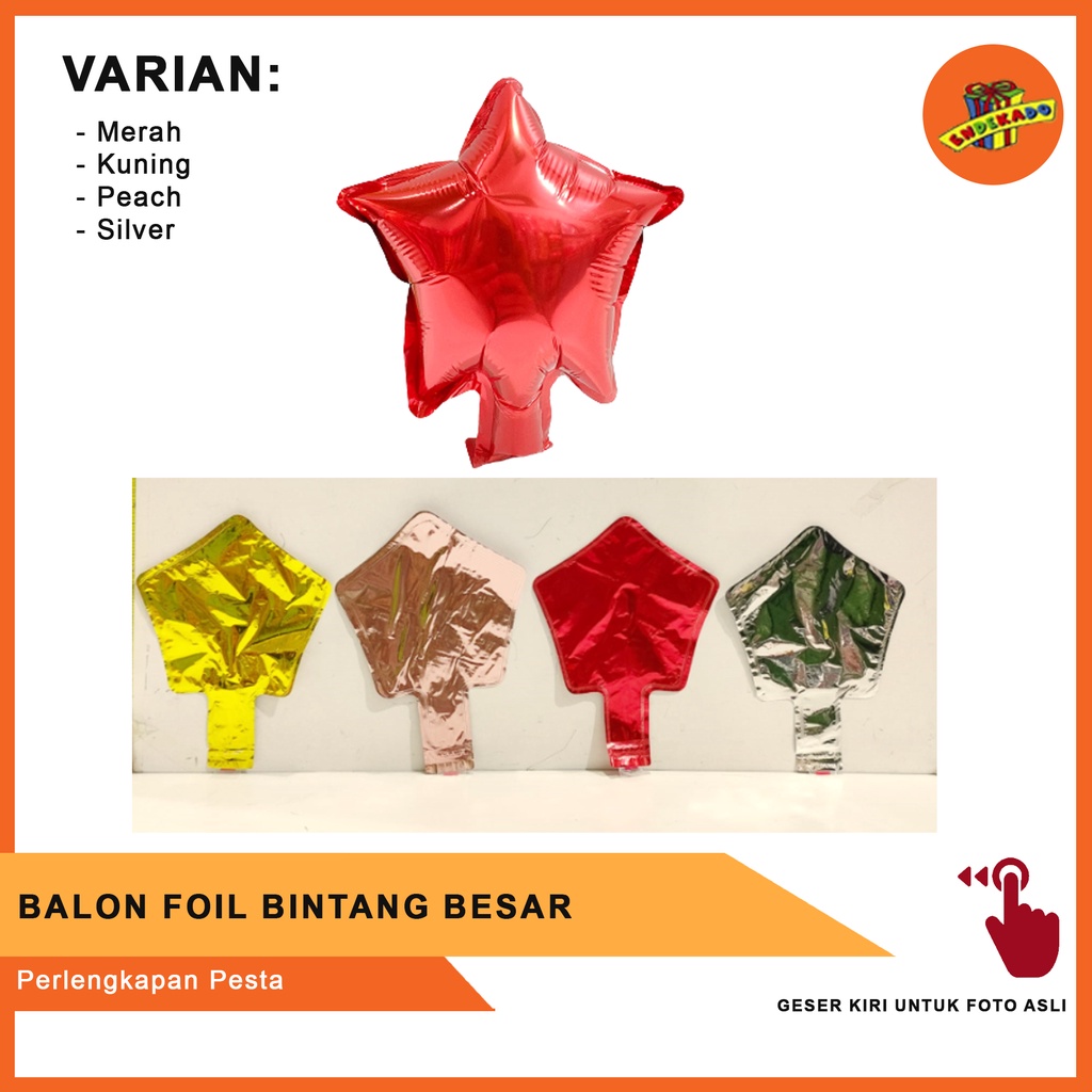 MAKASSAR! BALON FOIL BINTANG KECIL - Perlengkapan Pesta