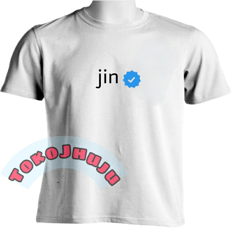 Baju Kaos BTS Jin sosmed verified