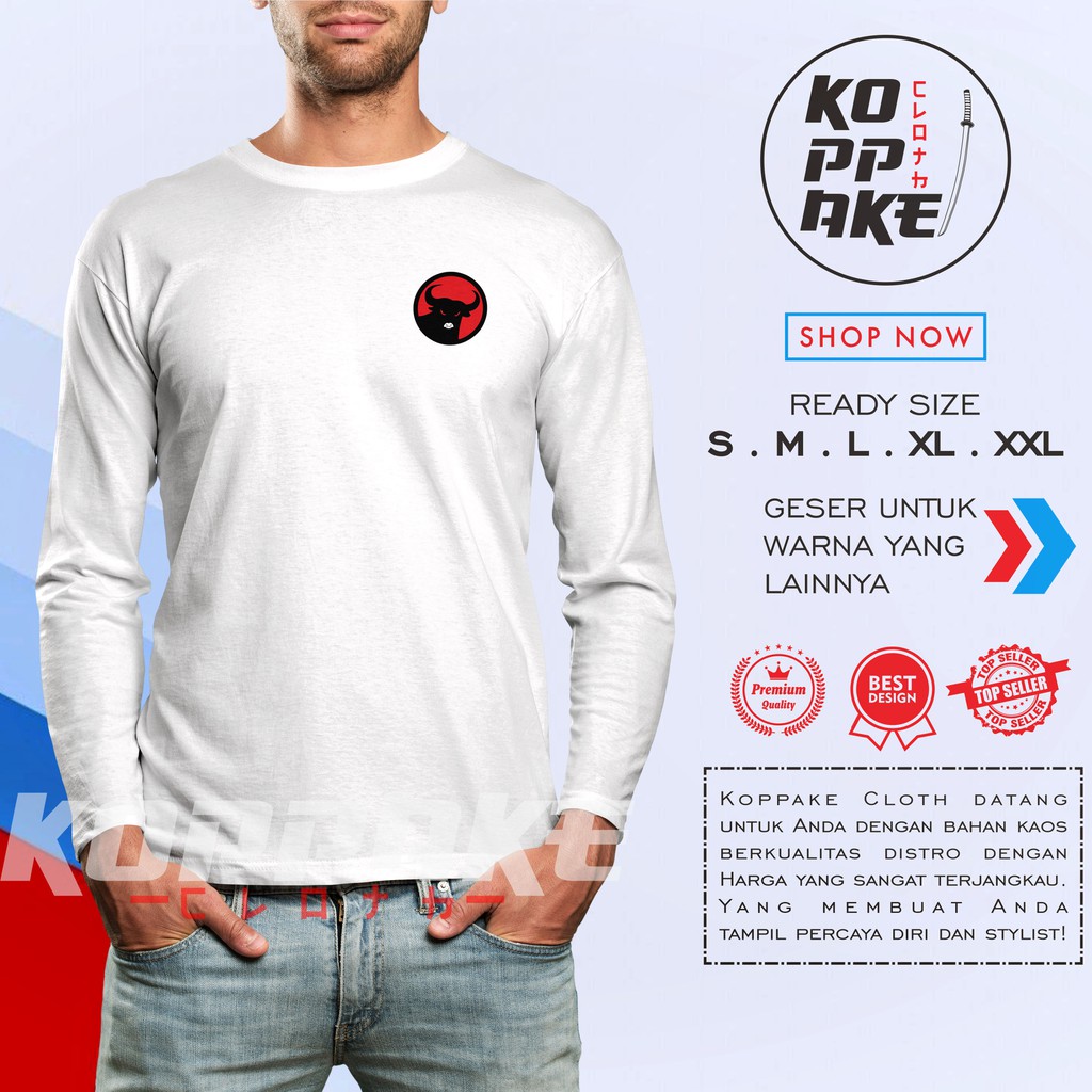 Kaos PDIP Partai Demokrasi Indonesia Perjuangan Logo Lengan Panjang Baju Distro