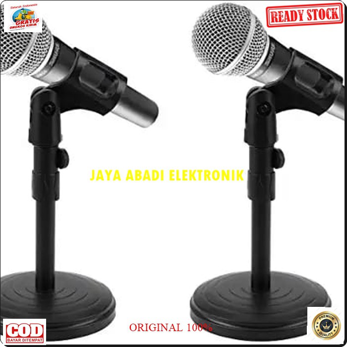 G107 Original stand mic standing mik kaki bulat karaoke holder microphone bundar TABLE tempat meja gantungan mikrophone studio sound pro audio pegangan TRIPOT penopang asli G107  BISA SEGALA JENIS MIC  TABLE STANDDING MICROPHONE  KUAT DAN BAGUS  tinggi 25