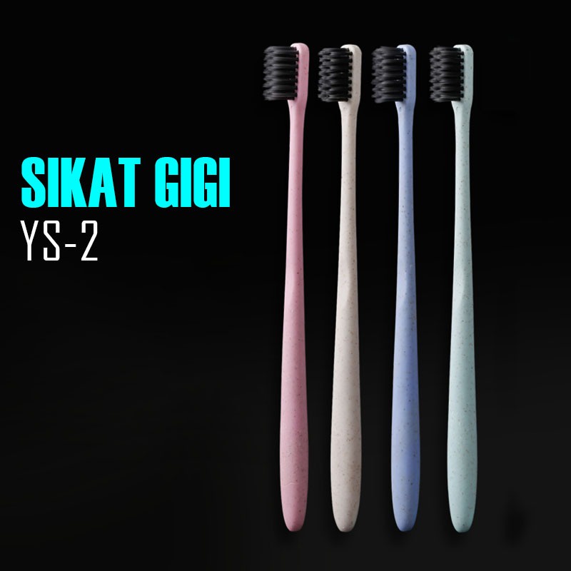 Sikat Gigi Isi 4PCS warna pastel  Dengan Bulu Halus dan Lembut Cotton Toothbrush Double Care Sensitive WHFURNITIRE