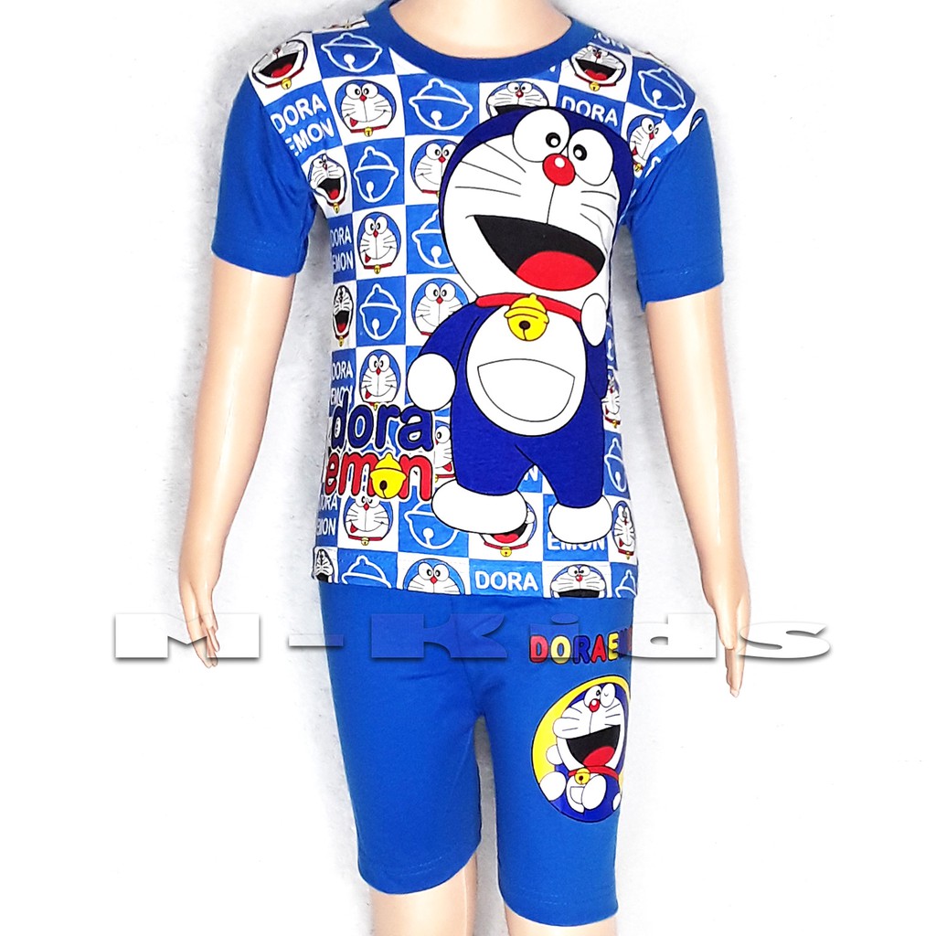 MKids88 - Baju Setelan Anak Gambar DORAEMON