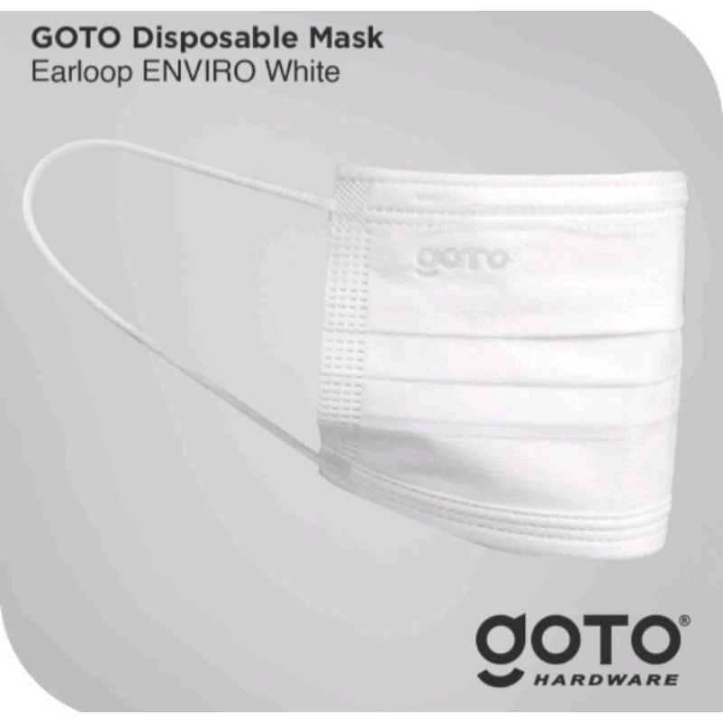 MASKER MEDIS GOTO WARNA PUTIH 3PLY