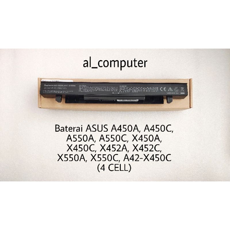 Baterai Asus A450A, A450C, A550A, A550C, X450A, X450C, X452C, X550A, X550C, A42-X450C (4 CELL)