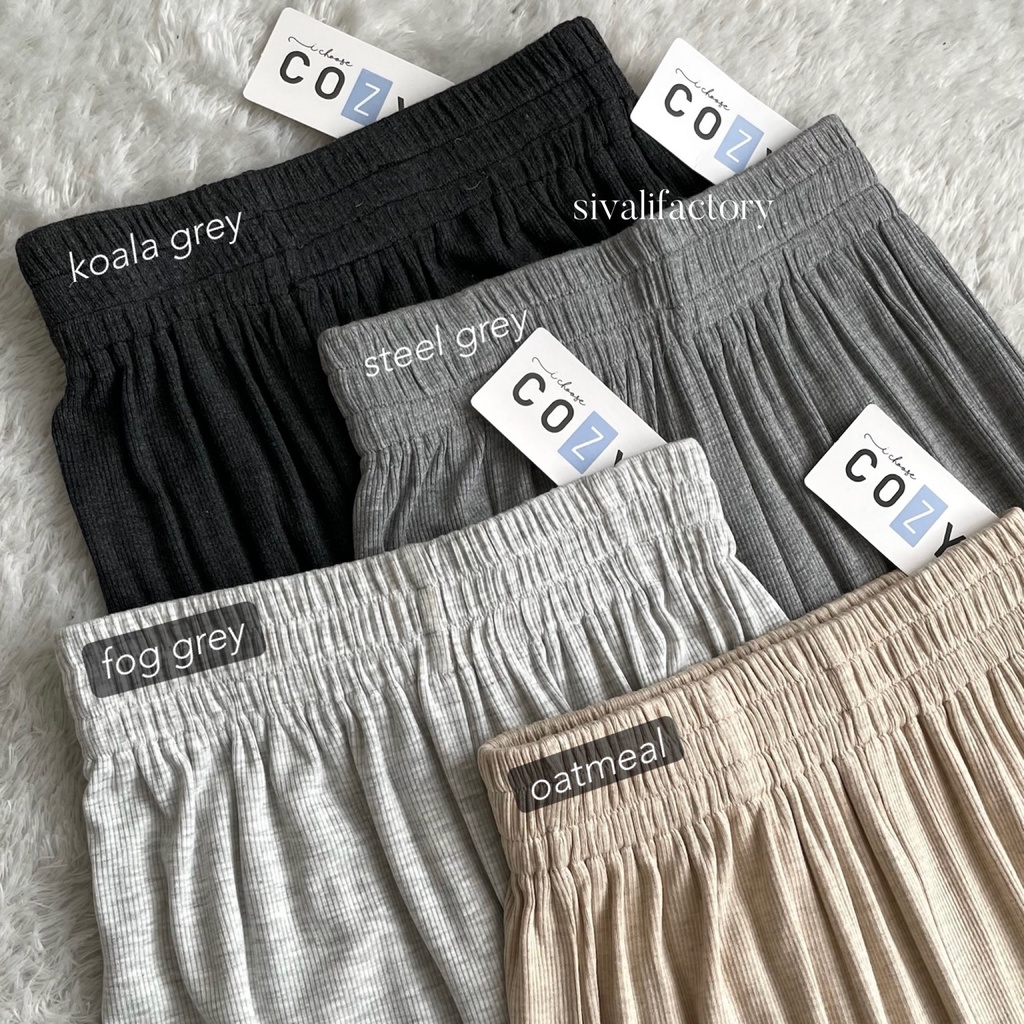 Barley Pants 710 - Knit Pants Cullote - Celana Kulot Knit - Celana Wanita Highwaist