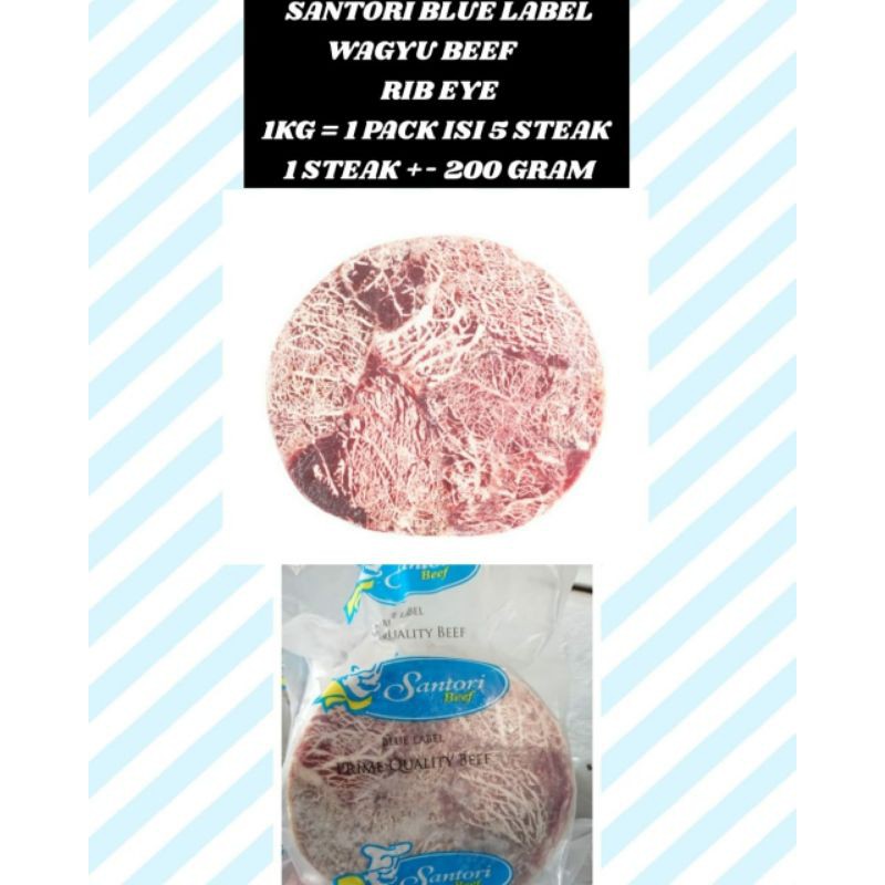

SANTORI WAGYU RIB EYE -5 STEAK 850gr