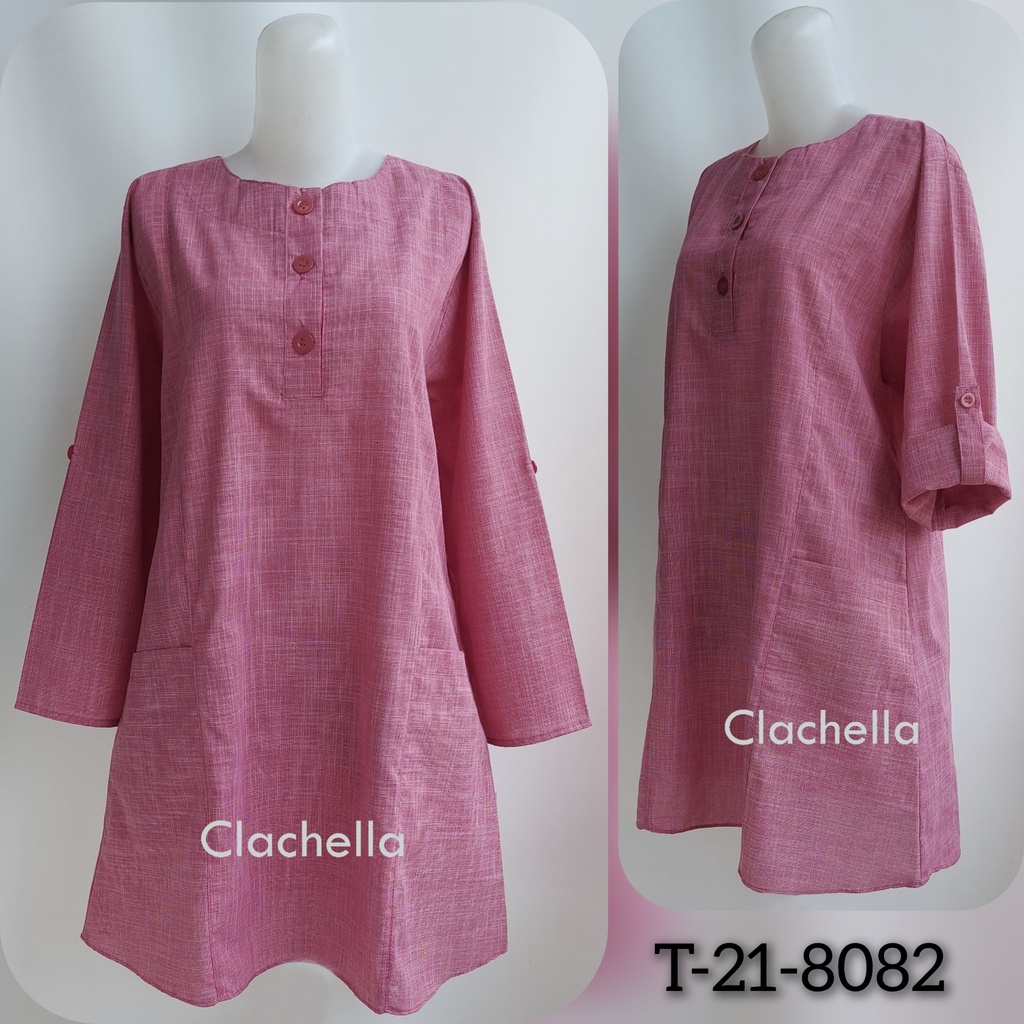 Clachella Baju Tunik Motif Abstrak, Baju Atasan Wanita T218082