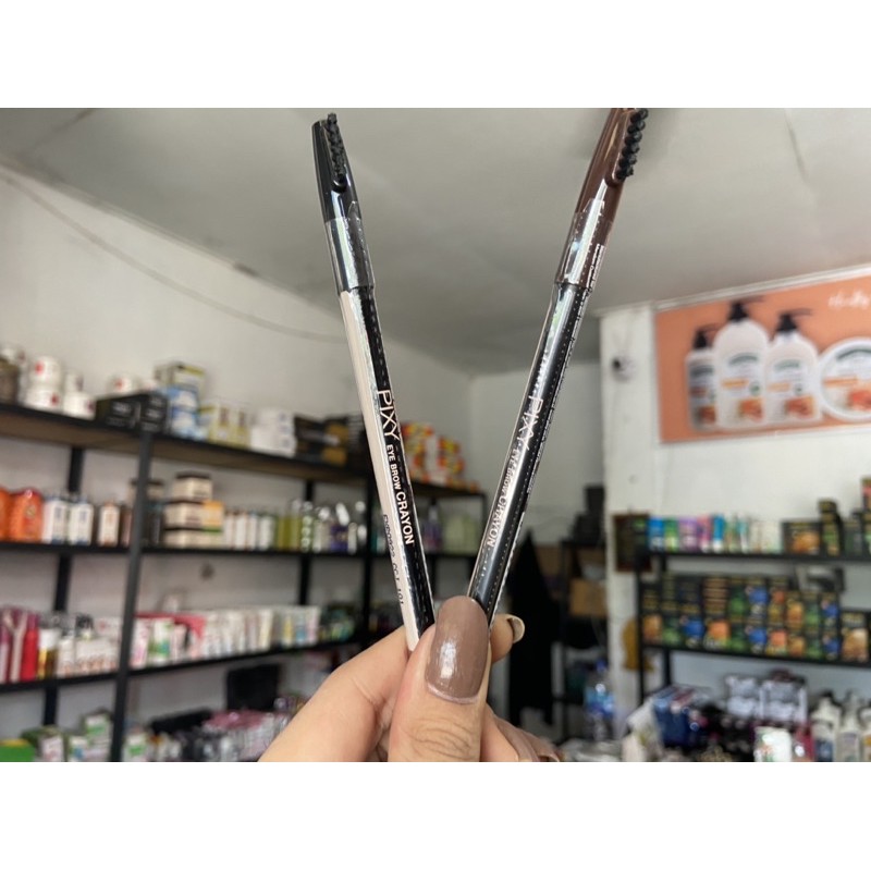 [pi] pixy eyebrow biasa -- pensil alis pixy kemasan hitam baru - pensil eyebrow pixy