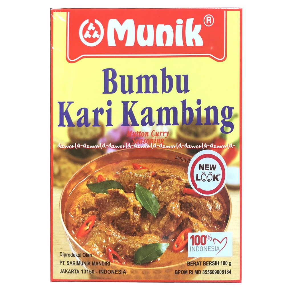 

Munik Bumbu Kari Kambing Mutton Curry Seasoning Bumbu Instan 100gr