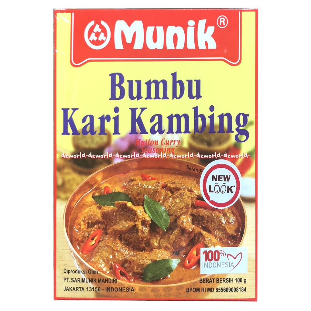 Munik Bumbu Kari Kambing Mutton Curry Seasoning Bumbu Instan 100gr