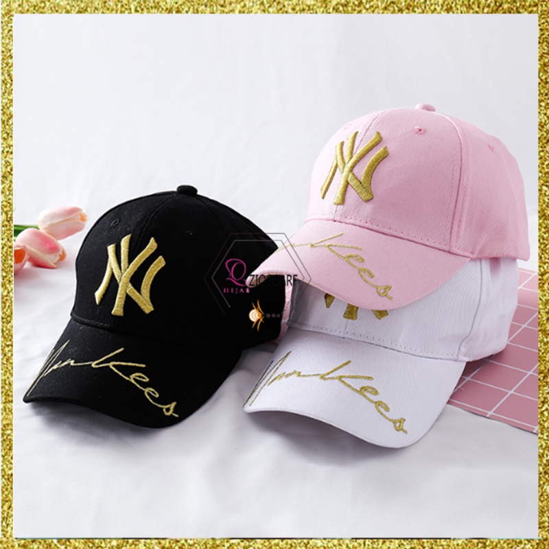 TOPI BASEBALL FASHION NEWYORK IMPORT SPORT KOREA WANITA PRIA KEKINIAN HTE