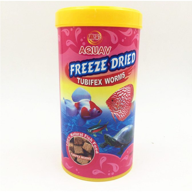 1000ml Tubifex Worm Freeze Dried Cacing Kering Pakan Ikan