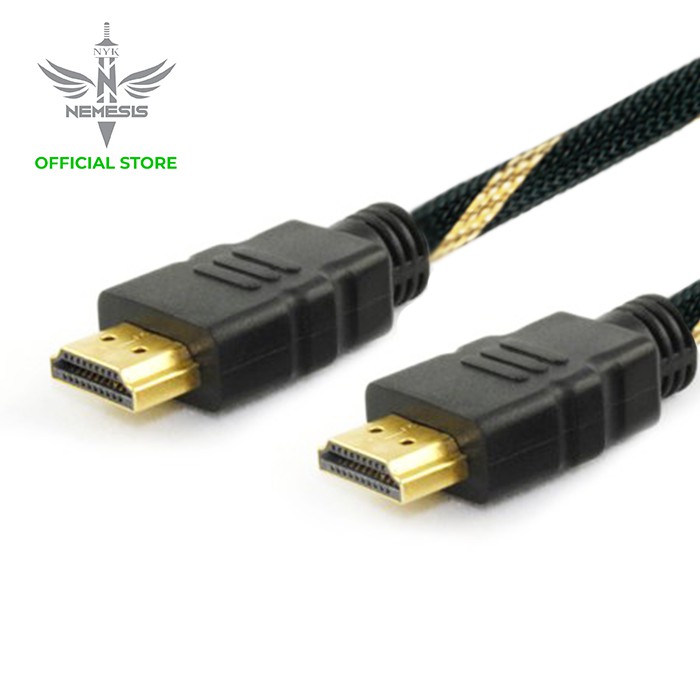 Cable hdmi 1.4 nyk 10m m-m gold 4k uhd hdcp 3d ethernet - Kabel hdtv 10 meter male